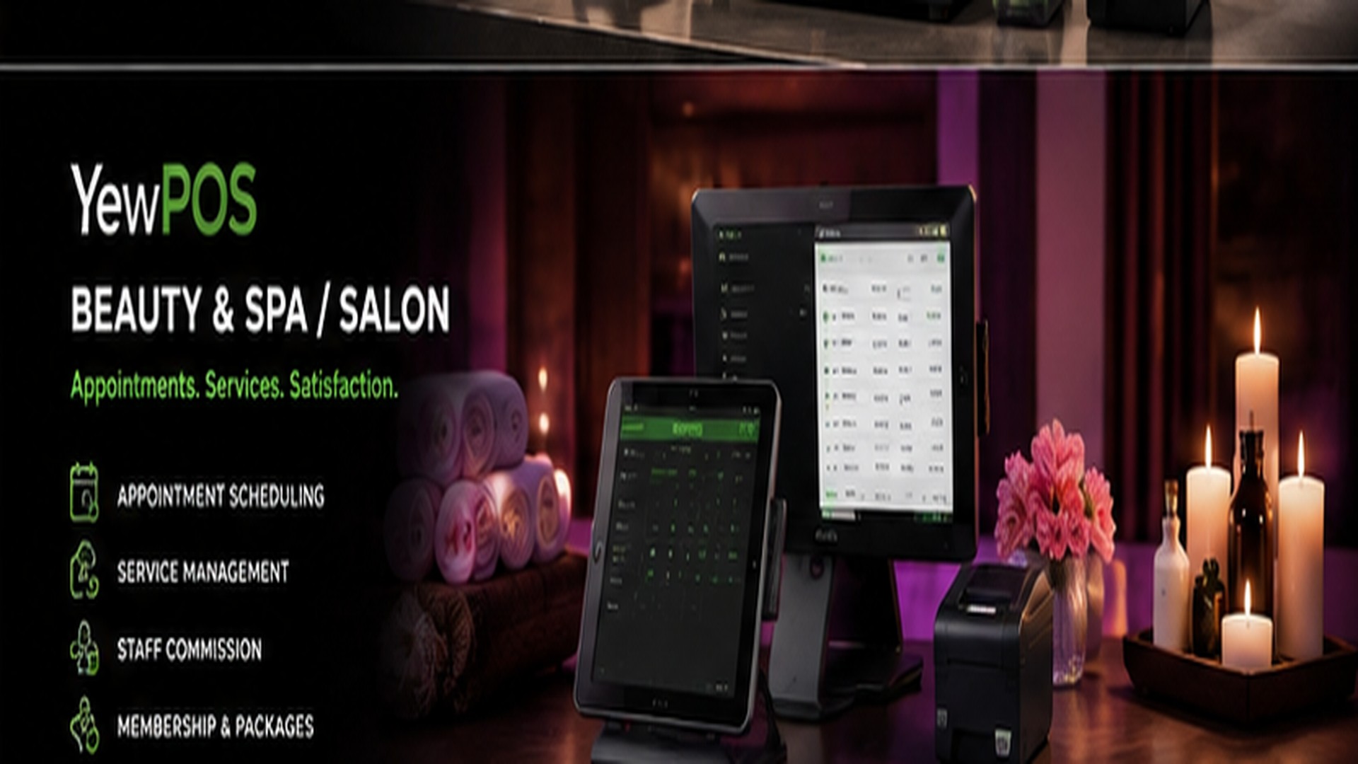 YewPOS salon and spa appointment billing counter